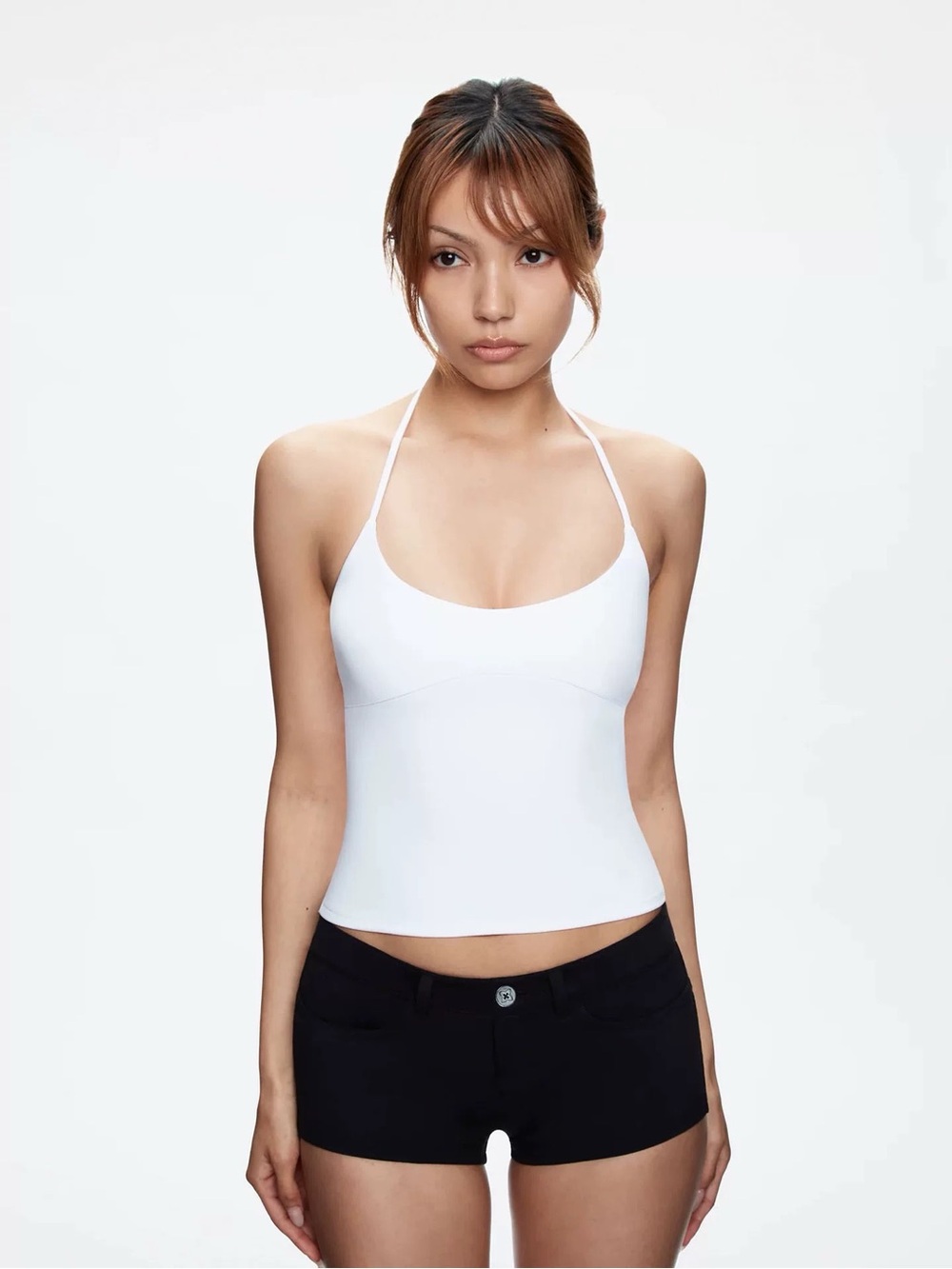 Tank Air Spill Halter White Halter Tank Top